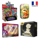 Pack Coffret Dresseur d'Élite Méga-Gardevoir-ex + Display Flammes Fantasmagoriques + Coffret Méga-Latias-ex + Mini Tin Évolutions Prismatiques
