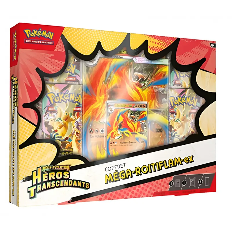 Coffret 4 Boosters Héros Transcendants – Méga-Roitiflam-ex