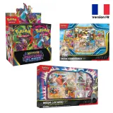 Pack Display Flammes Fantasmagoriques + Coffret Collection Figurine Méga-Lucario-ex + Coffret Méga-Kangourex-ex